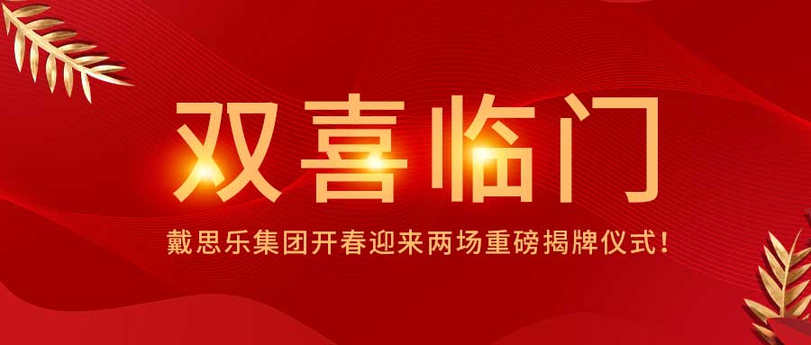 <b>雙喜臨門！戴思樂集團開春迎來兩場重磅揭牌儀式！</b>